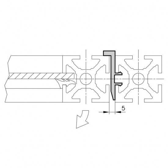 Ajtómegfogó L=2000mm