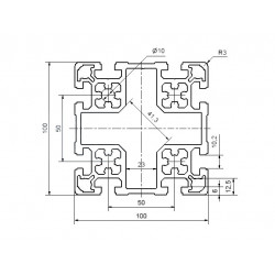 Aluprofil - 100x100