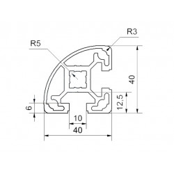 Aluprofil - r40-90