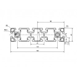 Aluprofil - 180x45