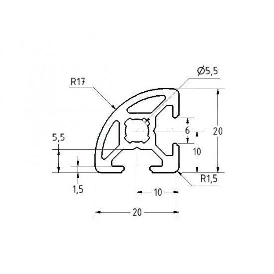 Aluprofil - r20-90