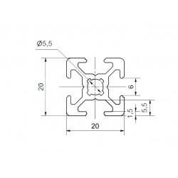 Aluprofil - 20x20