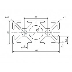 Aluprofil - 60x30