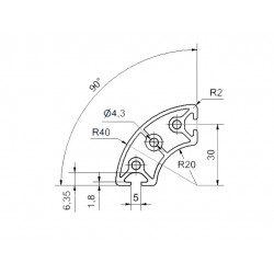 Aluprofil - r20x40 - 60