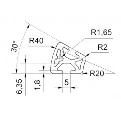 Aluprofil - r20x40 - 30