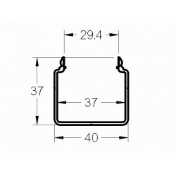 Aluprofil - 40x40 Kábelcsatorna profil