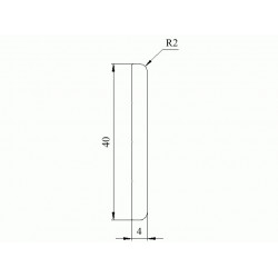 Aluprofil - M - 40x4