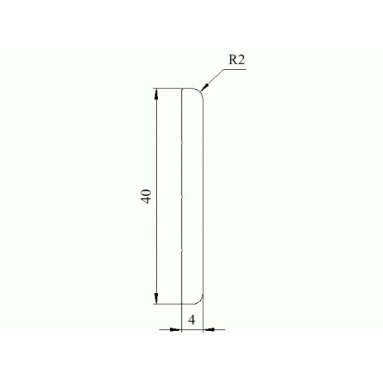 Aluprofil - M - 40x4