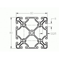 Aluprofil - 80x80 ECO