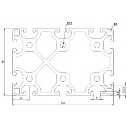 Aluprofil - 120x80 Könnyű