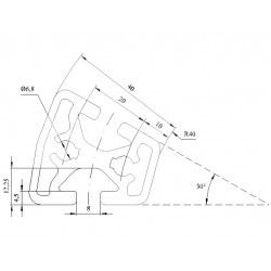 Aluprofil - R40/80-30° - Könnyű