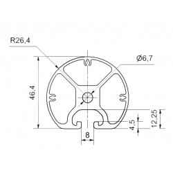 Aluprofil - R 26-270°