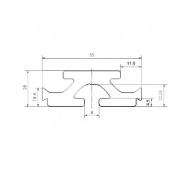 Aluprofil - 55x20