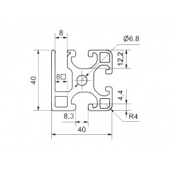 Aluprofil - 40x40