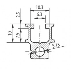 Aluprofil - 30x30 Két oldalon - 90°