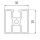 Aluprofil - 30x30 Két oldalon -180°