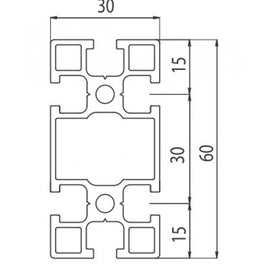 Aluprofil - 60x30