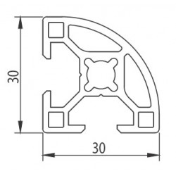 Aluprofil - R30-90