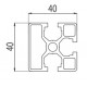 Aluprofil - 40x40 Egy oldalon zárt