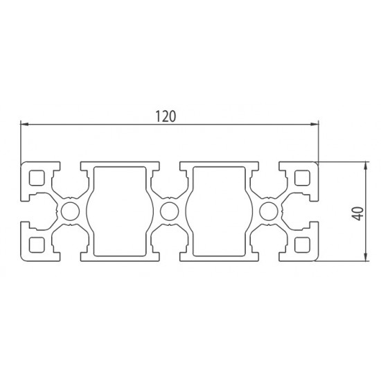 Aluprofil - 120x40