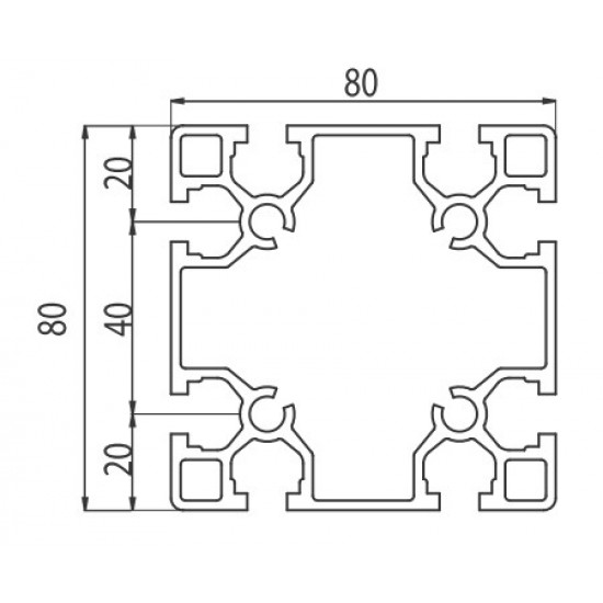 Aluprofil - 80x80