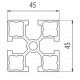 Aluprofil - 45x45 Könnyű