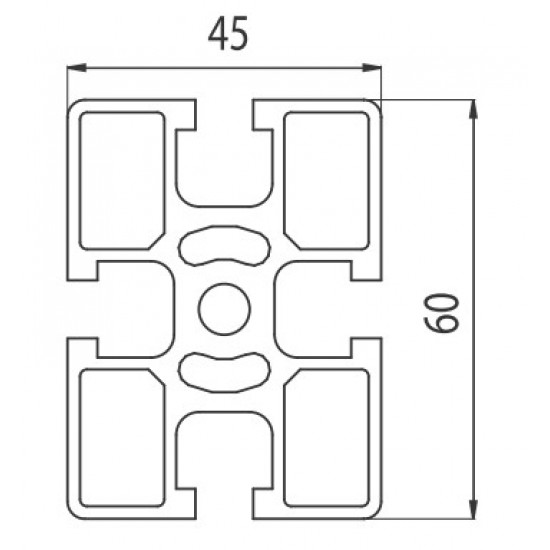 Aluprofil - 60x45