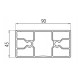 Aluprofil - 90x45 Négy oldalon zárt