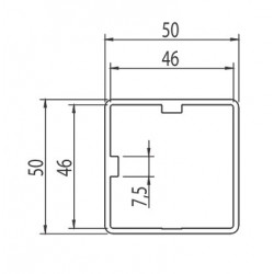 Aluprofil - 50x50 Teleszkóp