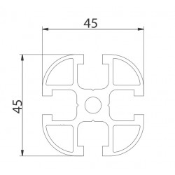 Aluprofil - 45x45