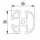 Aluprofil - 30x30 - Egy oldalon zárt