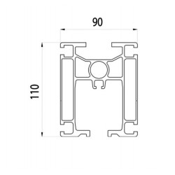 Aluprofil 110x90