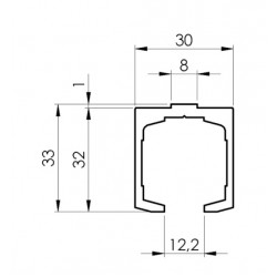 Aluprofil 33x30