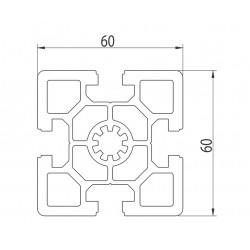 Aluprofil - 60x60 Nehéz