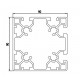 Aluprofil - 90x90 ECO - Két 90-es oldalon zárt - 90°