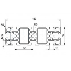 Aluprofil - 150x50