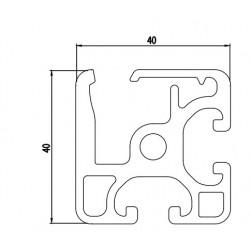 Aluprofil - 40x40 Könnyű