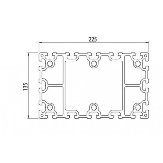 Aluprofil - 135x225