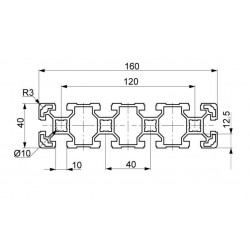 Aluprofil - 160x40