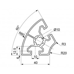 Aluprofil - R40-60°