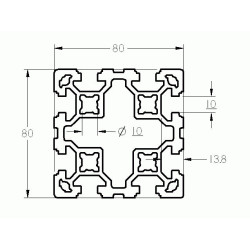 Aluprofil - 80x80