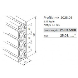 Aluprofil mk 2025.03 - 100x25