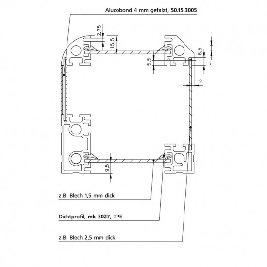 Aluprofil mk 2025.18 - 25x25 -135