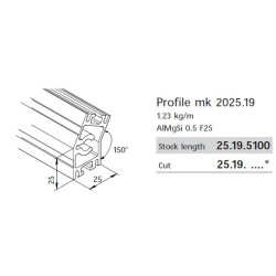 Aluprofil mk 2025.19 - UTOLSÓ darab!!!!