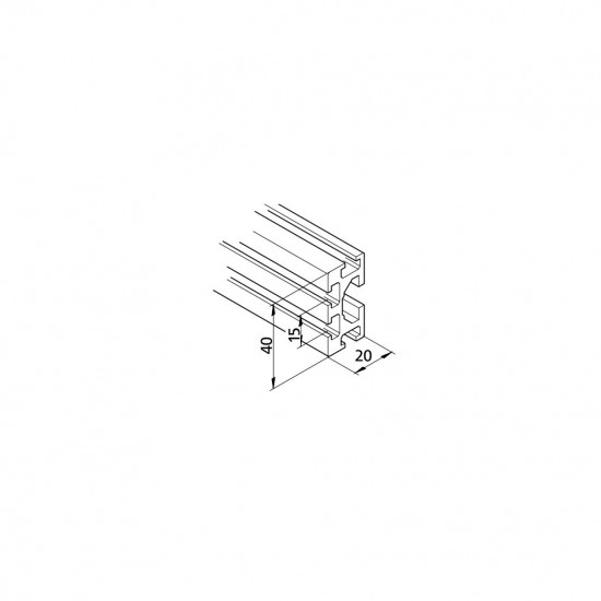 Aluprofil mk 2025.41 - Adapter 40x20