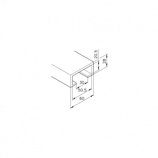Aluprofil mk 2033 - 60x28 Teleszkóp profil