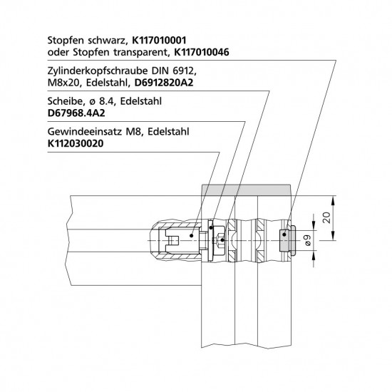 Aluprofil mk 2040.100 - 80x40 Egy oldalon zárt - Tisztatéri - 80