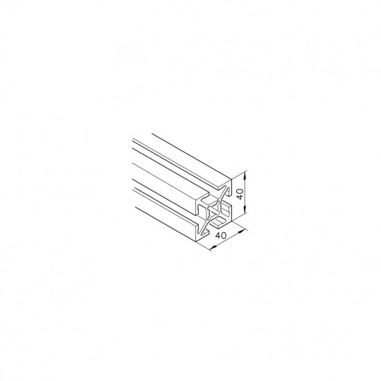 Aluprofil mk 2040.40 - 40x40 Könnyű