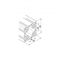 Aluprofil mk 2040.45 - 80x80 Könnyű