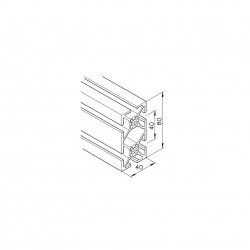 Aluprofil mk 2040.52 - 80x40 Eco